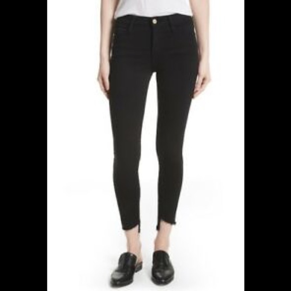 Frame Le high skinny black jeans 27